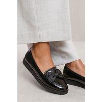 Where's That From Women's 'Fionna' Slip On Loafer Slider With Bow Detail in Black | Size: 4