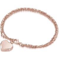 LOVELOX Lockets Women's Nugget Heart Locket Bracelet in Rose Gold