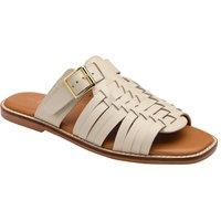 Ravel Women's 'Dene' Leather Flat Mule Sandals in Light Beige | Size: 3