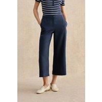 Hobbs London Women's Lillie High Waisted Culotte Trousers in Dark Navy | Size: 6