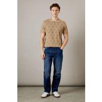 Burton Men's Dark Wash Stretch Straight Fit Jeans in Dark Blue | Size: 30R