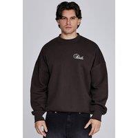 SikSilk Men's Essentials Sweater in Brown | Size: Large