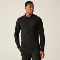 Regatta Men's 65/35 Long Sleeve Polo Top in Black | Size: 2XL
