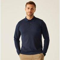Regatta Men's 65/35 Long Sleeve Polo Top in Dark Navy | Size: 2XL