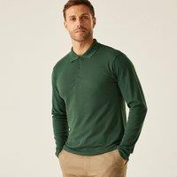 Regatta Men's 65/35 Long Sleeve Polo Top in Dark Green | Size: 3XL