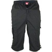 D555 Men's Mason Kingsize Cargo Shorts in Black | Size: 5XL