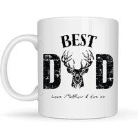 Aye Do Gifts Men's Best Dad Stag Mug Gift | Dad Father's Day Gift in White