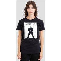 Marvel Women's Spiderman Retro Tombstone Cover T-Shirt, Black | Size: Medium