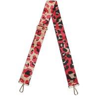 Fontanella Fashion Women's Leopard Print Canvas Adjustable Strap in Red