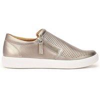 Hotter Women's Wide Fit 'Daisy' Deck Shoes in Metallics | Size: 4.5