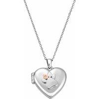 Clogau Women's Paw Prints Sterling Silver Locket with Topaz in Metallics
