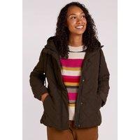 Nomads Clothing Women's Womens Quilted Jacket in Khaki | Size: 14
