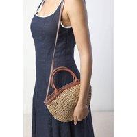 Where's That From Women's Jianna Woven Raffia Tote With Cross Body in Tan