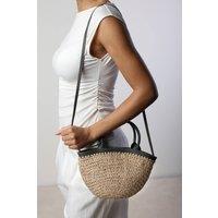 Where's That From Women's Jianna Woven Raffia Tote With Cross Body in Olive