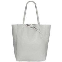 Kitise Women's Large Genuine Italian Soft Leather Tie Closure Tote Bag in Dark Grey