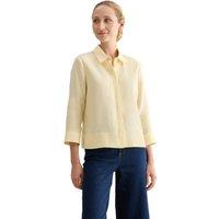 Hobbs London Women's Nita 3/4 Sleeve Button Up Linen Shirt in Lemon | Size: 20