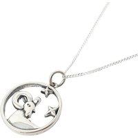 Harfi Women's Aries Zodiac Horoscope Charm Sterling Silver Necklace | Size: 18 inches