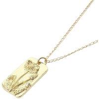 Harfi Women's Dainty Rose Floral Flower Gold Plated Charm Necklace | Size: 18 inches