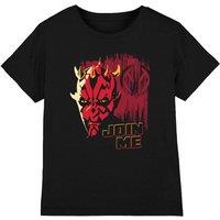 Star Wars Maul Shadow Lord Sith Join Me Kids T-Shirt, Black | Size: 5-6 Years