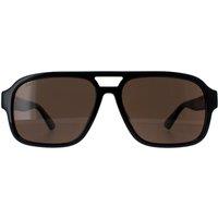 Gucci Men's Aviator Black Brown Polarised GG1342S
