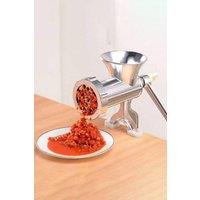 Living and Home Small Manual Aluminium Alloy Kitchen Meat Mincer Grinder Food Processor in Silver