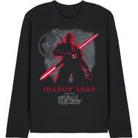 Star Wars Maul Shadow Lord Dark Side Sith Long Sleeve T-Shirt, Black | Size: XL