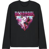 Marvel Deadpool Metal Unicorn Wade Long Sleeve T-Shirt, Black | Size: Small