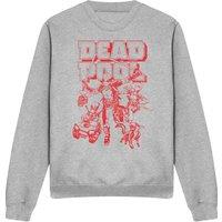 Marvel Deadpool Corps Red Attack Sweatshirt, Athletic Heather in Light Grey | Size: Medium
