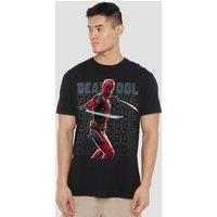 Marvel Deadpool Wolverine Wade Katanas T-Shirt, Black | Size: XL