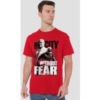 Marvel Daredevil Murdock Kingpin City Without Fear T-Shirt, Red | Size: Small