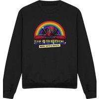 Marvel Deadpool Rainbow Merc With A Mouth Sweatshirt, Black | Size: 2XL