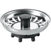 McAlpine BSKTOP Basket Strainer Waste Plug - Rubber Seal in Silver