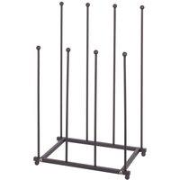 Hammer and Tongs Steel Wellington Boot Rack - 4 Pair - Black