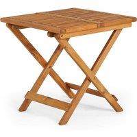 VonHaus Hudson Adirondack Acacia Hardwood Folding Garden Side Table in Natural
