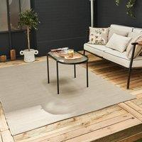 THE RUGS Reversible Weatherproof Outdoor Beige Rug Solid Urban 1000 | Size: 90 cm x 150 cm