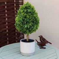 Primrose Artificial Tree in Decorative Cement Planter 51cm in Grey