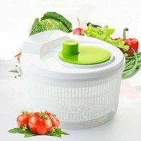 MANTRARAJ Salad Spinner Plastic Vegetable Veg Leaf Colander Dryer Drainer Bowl in White