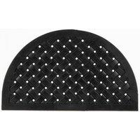 Esselle Reddish Half Moon Rubber Lattice Mat in Black | Size: 45 cm x 75 cm
