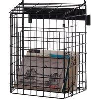 House of Home Black Letterbox Cage No Screws Needed Door Mail Box Post Letter Catcher