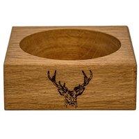 Selbrae House Stag Prince Oak Wine Bottle Coaster in Natural