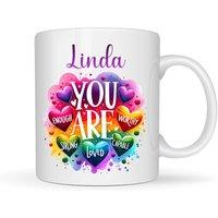 Aye Do Gifts Personalised You Are Enough Affirmation Mug Gift | Sister Daughter Mum in White