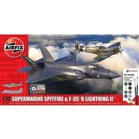 Airfix 'Then & Now' Spitfire Mk.Vc & F 35B Lightning II 1:72 Model Kit
