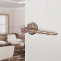 AFIT Antique Brass Fire Door Handle Internal Lever On Rose 1 Pack in Bronze | Size: 150mm x 150mm