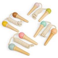 Bigjigs Toys Ice Cream Skipping Ropes - 2pcs Wooden Skipping Rope Set