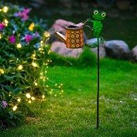 Obasyhig Solar Hollow Watering Can Ground Stake Light - Style 5