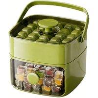 Obasyhig Large capacity ice cube tray with one touch release in Green