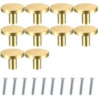 Nordara 10Pcs Solid Door Knobs Cabinet Handles Cupboard Drawer Kitchen DIY in Gold
