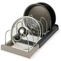 EONLION 10 Tier Expandable Pan Pot Lid Holder Kitchen Storage Rack UK in Black