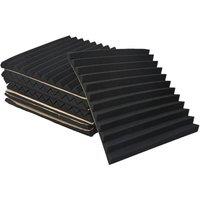SPETLEK 12x Self Adhesive Acoustic Foam Panels Peel & Stick in Black