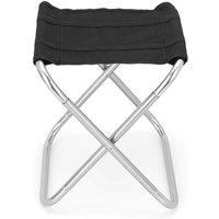 SPETLEK Portable Folding Camping Stool Seat for Fishing Picnic Beach in Black